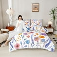 thumbnail image 4 of Castle Fairy Children Teens Adults Spring Garden Flowers Bedding Comforter Set 2pcs,Retro Vintage Aesthetic Twin Comforter Sets Microfiber,Chic Floral Blossoms Breathable Bedding Set, 4 of 8