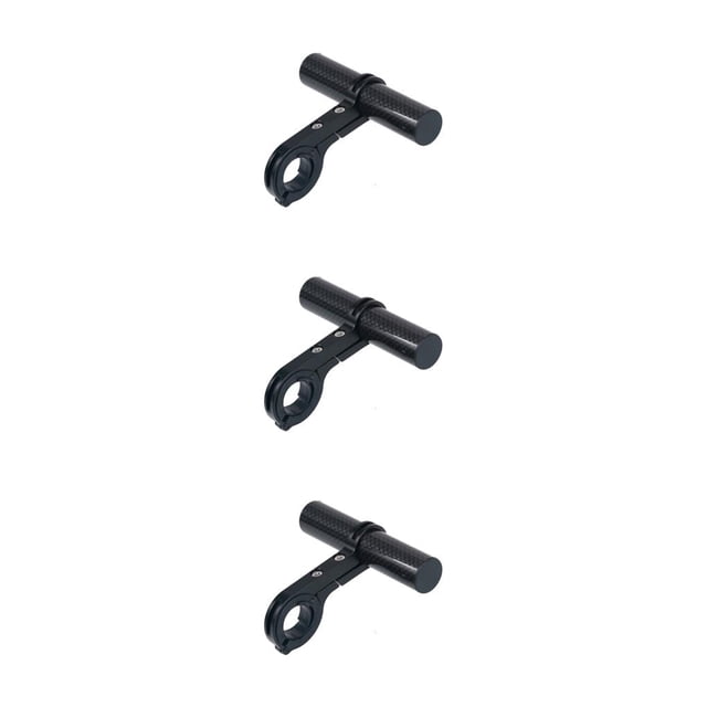 Guardoinrt Rallonge de Guidon de Vélo Support de Téléphone Lampe Tube Rouge 10cm Noir & Carbone 10cm 3Ensemble