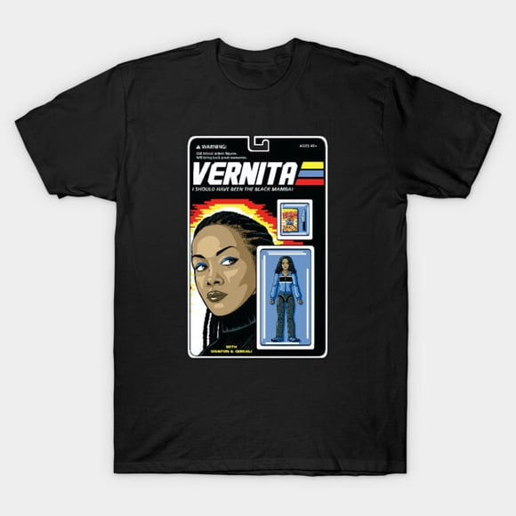 Vernita Green Action Figure Kill Bill Copperhead Movie Fan Art Unisex T-Shirt, up to size 3XL.