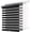 Black, variant on Cordless Zebra Blinds for Windows Pull Down Roller Window Shades Dual Layer Light Filtering Privacy for Day and Night, Free-Stop Door Shades for Home Easy to Install Brown 36" W X 72" H