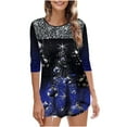 thumbnail image 1 of Pompotops T-Shirt Décontracté à Manches Longues pour Femmes, Col Rond, Imprimé de Noël, Blouse Pull, 1 of 8