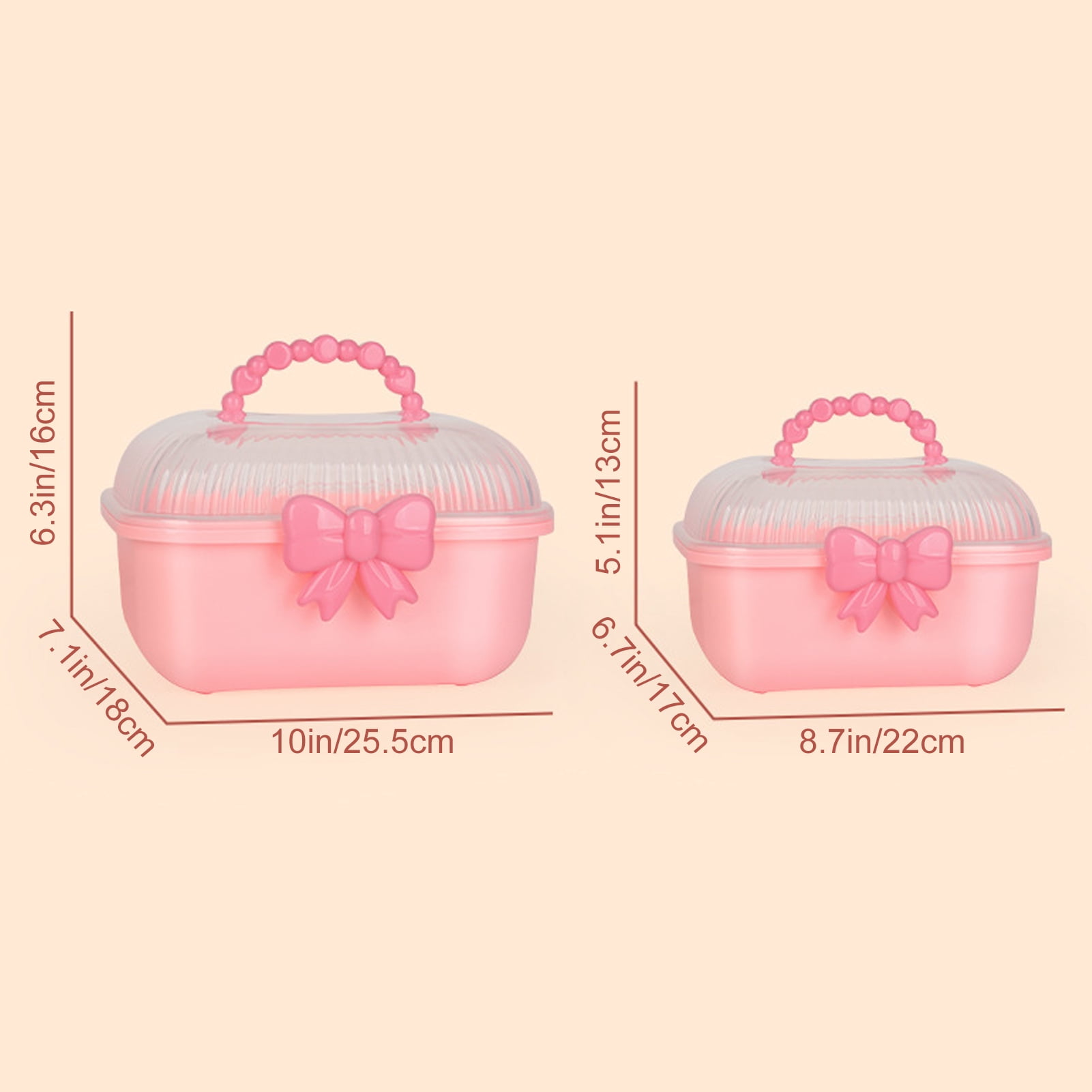 OIUR Portable Nail Tool Box Large Capacity Double Layer Multipurpose Hairpin Storage Case Jewelry Organizer