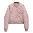 thumbnail image 1 of FAIWAD Womens Winter Quilted Jackets Long Sleeve Button Puffer Jacket Lightweight Solid Color Pockets Coats, 1 of 3