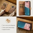 thumbnail image 6 of Detachable Wallet Case for iPhone 17 RFID Blocking Card Slots Holder Removable 2 in 1 Wallet Phone Case Premium PU Leather Magnetic Kickstand Shockproof Flip Protective Cover,Brown, 6 of 8