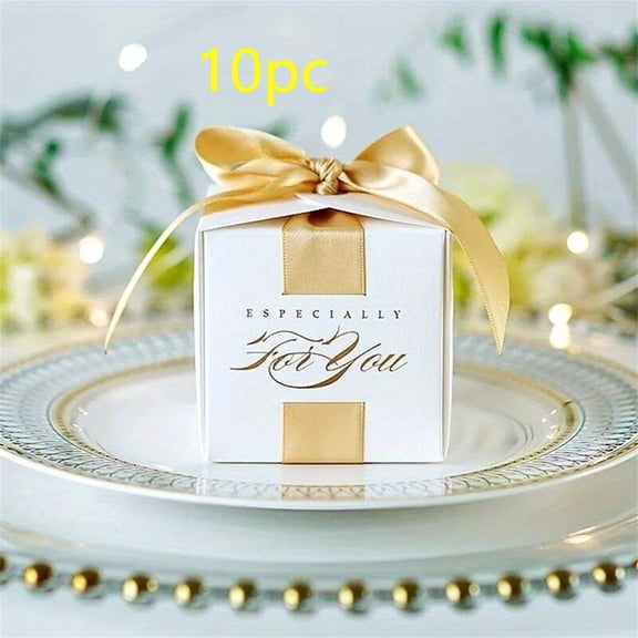 Eco-Friendly Small Gift Box with Rope Handle for Weddings Baby Showers Birthdays Party Favors Elegant Candy Chocolate Treat Box