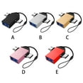 thumbnail image 1 of Household Hotel Phone USB to Type-c Adapter Portable High Adapter Speed Low Delay Keyboard Flash Disk OTG Converter with Lanyard Red, 1 of 8