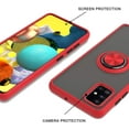 thumbnail image 3 of Xpression Cover for Samsung Galaxy Z Fold 5 Finger Ring Stand Holder Kickstand Hybrid Frosted Matte Silicone TPU Hard PC Slim Frame Phone Case - Red, 3 of 8