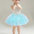 thumbnail image 4 of Girls Layered Sequins Tutu Skirt Princess Ballets Dance Dress Halloween Cosplay Costume for Kids Little Girls 0-8 Years Purple M, 4 of 4
