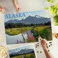 thumbnail image 2 of Lantern Press 1000 Piece Jigsaw Puzzle, Alaska, Mountain Wilderness and Fireweed, 2 of 5