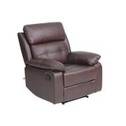 VH FURNITURE Ensemble de canapé en cuir de grain supérieur 1 siège canapé fauteuil inclinable avec accoudoir/appuie-tête, marron