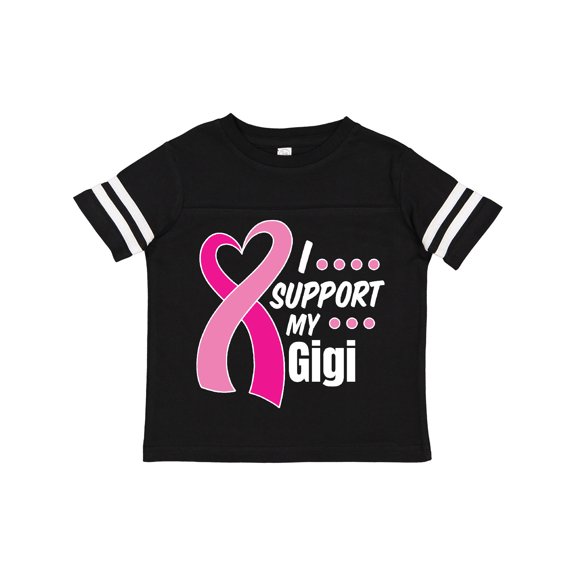 Inktastic Breast Cancer Awareness I Support My Gigi with Pink Ribbon Boys or Girls Toddler T-Shirt
