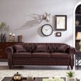 thumbnail image 2 of Newboti Furniture 85.8" Living Room Chesterfield Sofa Classic Tufted Design Faux Leather PU Upholstered Sofa with Storage (Burgundy) 66241, 2 of 13