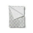thumbnail image 2 of Classical Soft Flannel Fleece Throw Blanket, Plaid Check Simplistic in Pastel Tones Rhythmic Illustration, Cozy Plush for Indoor and Outdoor Use, 50" x 70", Pale Purpleblue Beige, by Ambesonne, 2 of 6