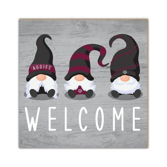 Texas A&M Aggies 10'' x 10'' Welcome Gnomes Sign