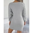 thumbnail image 4 of Sweater for Women Lantern Sleeve Sweater Dress Casual Pullover Cable Knit Sweaters Alsol Lamesa, 4 of 6