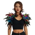 thumbnail image 1 of Fortune Cape Gothique à Plumes pour Femmes Halloween Cosplay Fête Châle à Lacets Boléro, 1 of 8