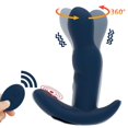 thumbnail image 1 of Masajeador de próstata de 360 grados, vibrador anal giratorio, masturbador masculino, vibrador con tapón anal, juguetes sexuales para hombres, estimulador de próstata (azul), 1 of 5