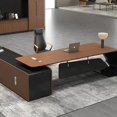 thumbnail image 4 of Laptop Stand Writing Desk Luxury Executive Coffee Office Desks Workstation Organizer Scrivania Ufficio Lavoro Wood Furniture My Lux Decor Round, 4 of 24