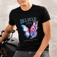 thumbnail image 3 of Jollimate Butterfly Graphic Shirt, Believe In Who You Are Quote Tee, Floral Inspiration Shirt, 3 of 6