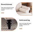 thumbnail image 3 of Aukfa Curved Arm Chaise Lounge Indoor Chair Oversized Mid-Century Modern Chair, 2 Pillows, Chenille, Beige, 3 of 10