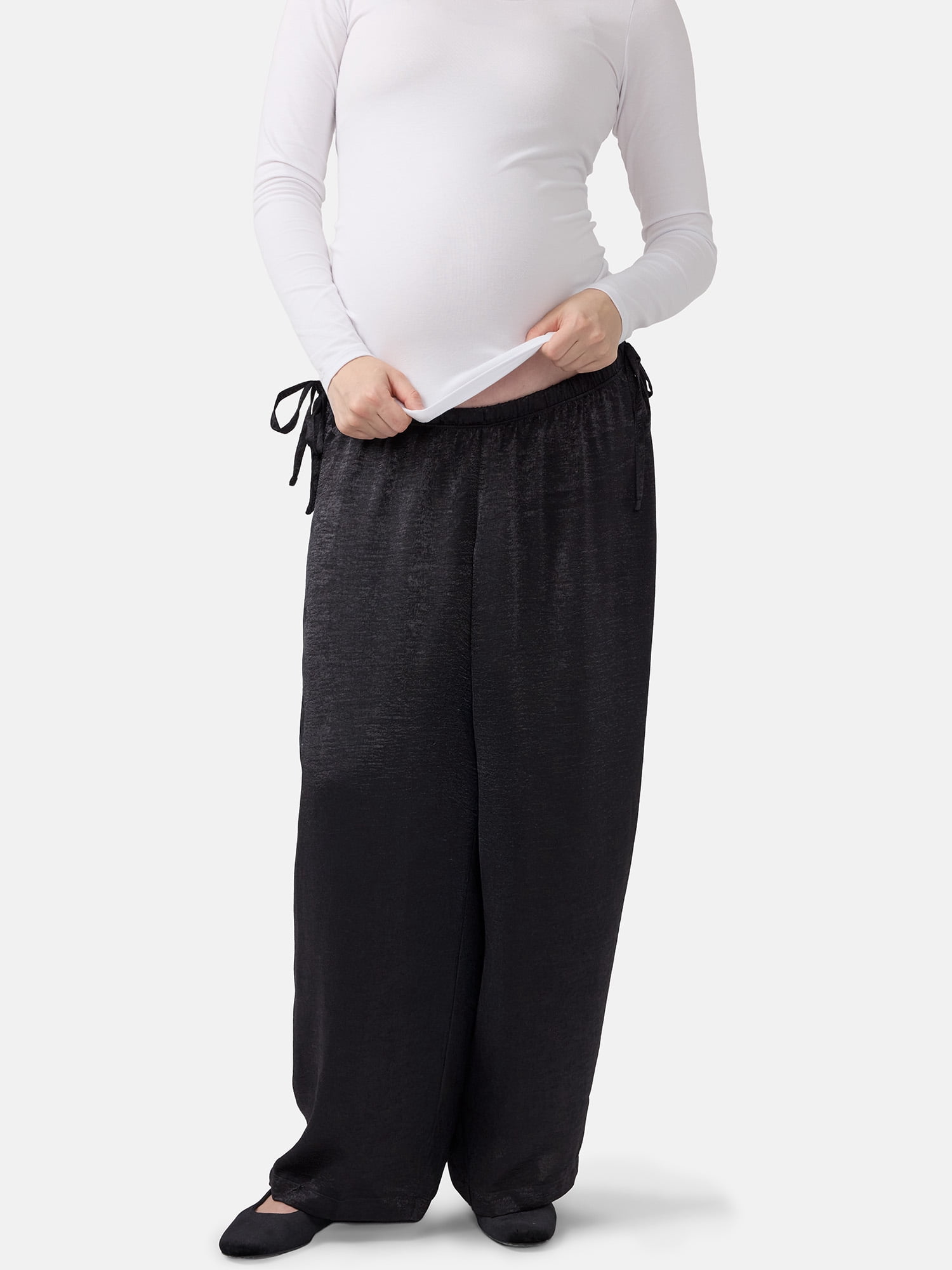 Ingrid & Isabel For Every Belly Women’s Maternity Under the Belly Drape Pants, Sizes S-XXL