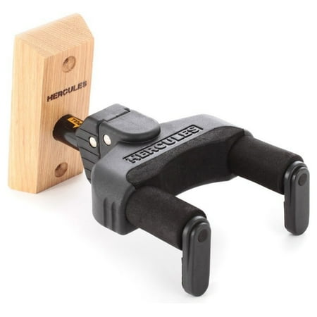 Auto Grip guitar hanger for wall mounting w/ wood base, short arm