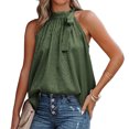 thumbnail image 1 of Jumpingount Blusa sin mangas estampada Camisa fresca Aniversario de bodas Club de vacaciones Top Ropa de moda de verano para mujer Verde XL Type2 NO2 Jumpingount AP011046-08, 1 of 5