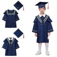 thumbnail image 1 of Unisex Grad Gowns Preschool Graduation Cap and Gown Set Navy Cap and Gown Set Graduation Ceremony Outfit 2-3 Months, 1 of 8
