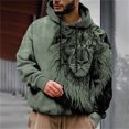 thumbnail image 3 of Sudadera con capucha divertida para hombre con estampado 3D de Divine Beast Green Dragon, estilo neutro, informal, de talla grande, 3 of 5