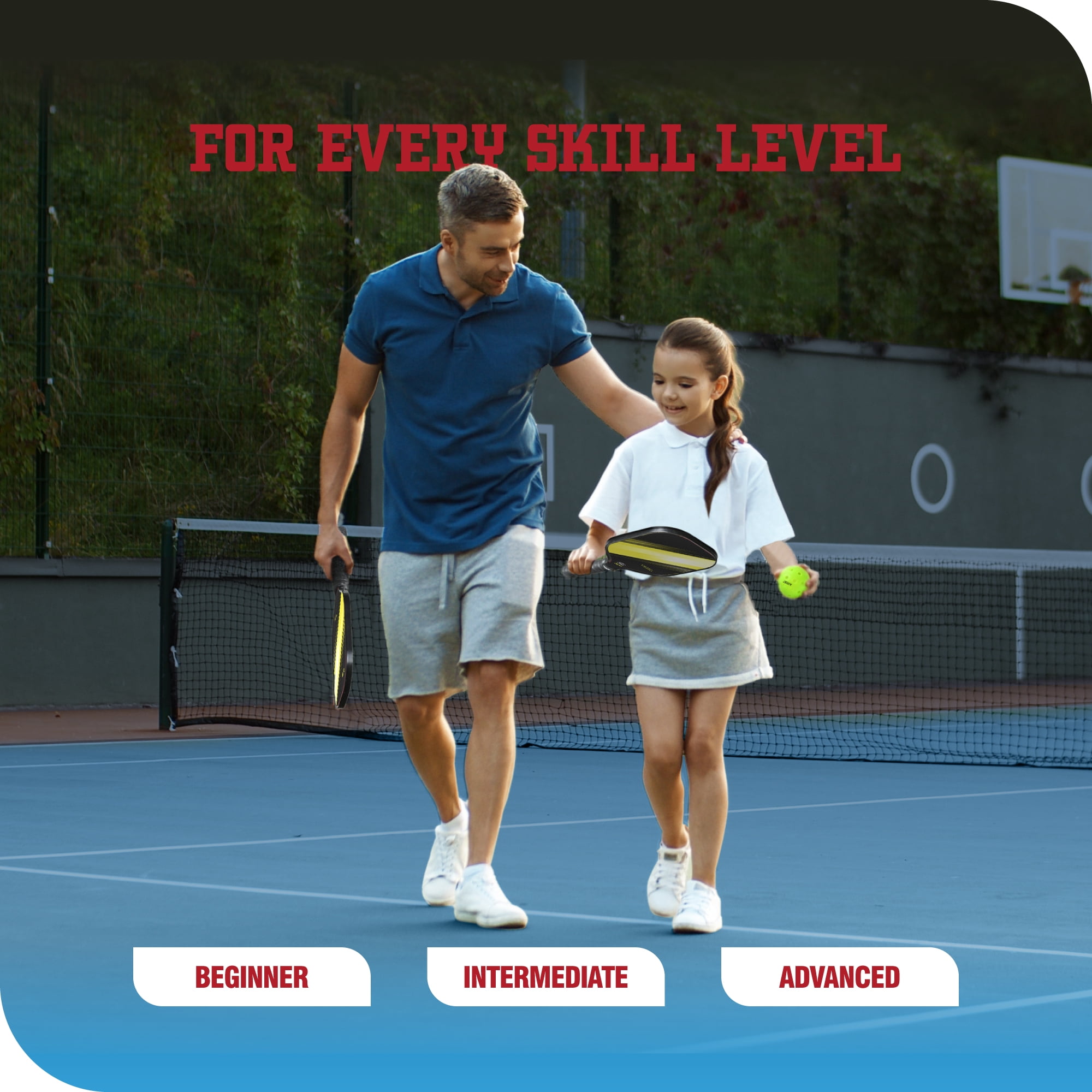 Vigel Pickleball Paddle Set - USA Pickleball Approved Pickleball Rackets - Honeycomb Core with Multilayer Fiberglass Surface