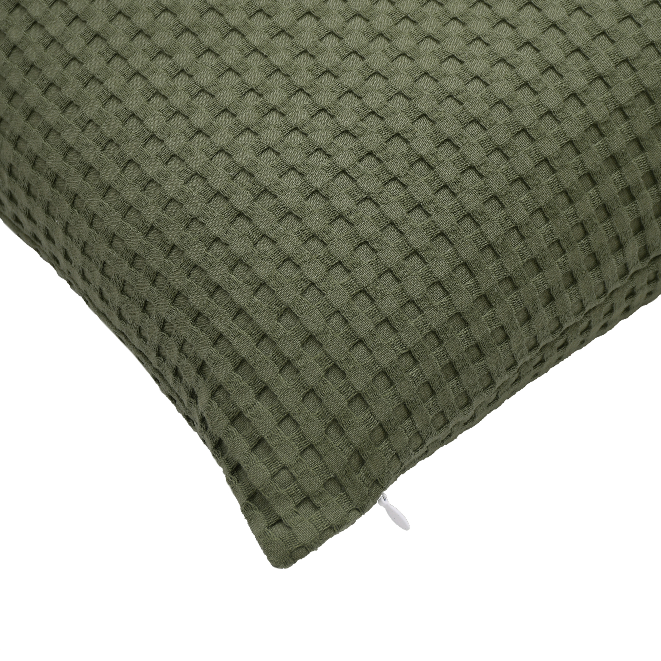 Mainstays Waffle Pillow Cover, 18" x 18", 2 pack, Bay Leaf