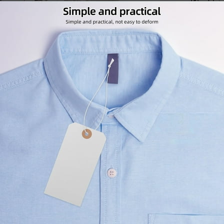 LIFKOME 100PCS Blank Clothing Tags with Wire Clothing Tags Paper Tags for Shoes Bags