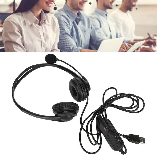 Auriculares USB, Diseño Profesional Diseño Ergonómico Cancelación De Ruido Auriculares De Servicio Al Cliente Diadema Ajustable Para Computadora De Escritorio Para Computadora