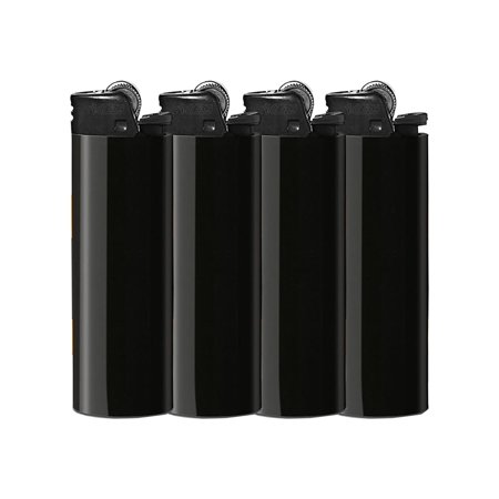 BIC Maxi Pocket Lighter, Special Edition Series, Black, (4 Count Pack) of Lighters