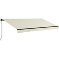 thumbnail image 2 of Outsunny 13' x 10' Patio Retractable Awning Sunshade Shelter Beige & White, 2 of 9