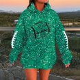thumbnail image 2 of Football Game Hoodie Sweatshirts For Women Oversize Long Sleeve Loose Pullover Tops Fall Sunday Clothes, 2 of 5