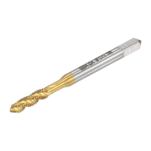 Unique Bargains M3.5 x 0.6 High Speed Steel Machine 3 Spiral Flutes Thread Tap Titanium Plated