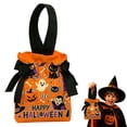 thumbnail image 4 of 10Pcs Halloween Treat Bags for Kids, Drawstring Candy Bags Goodie Bags, Exchange Classroom Gift bag for Halloween Party Favors Decorations Supplies, 4 of 8