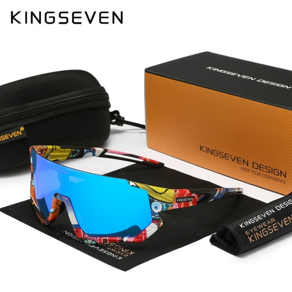 KINGSEVEN Cycling Glasses Sports Sunglasses Suitable for Men and Women