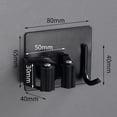 thumbnail image 5 of Mop Broom Holder with Hooks,4Pcs Stainless Steel Self Adhesive Broom Holder Garden Tool Storage Rack Brush Hook Wall Mounted Umbrella Holder Sweeping for Kitchen, Bathroom, Closet, Garden, Garage, 5 of 5