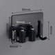 thumbnail image 5 of Stainless Steel Broom Holder with Hooks, Self Adhesive Wall Mounted Organizer, 5 of 5
