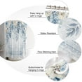thumbnail image 4 of Polyester Fabric Blue Christmas Poinsettia Shower Curtain, Xmas Eucalyptus Leaves Snowflake Vintage, Waterproof Bathtub Curtain Bathroom Decor Set with Hooks 48 x 72 Inches,, 4 of 6