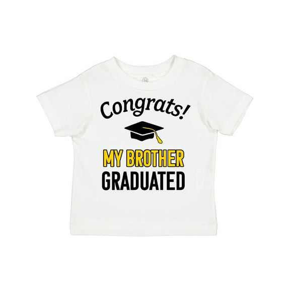 Inktastic Congrats My Brother Graduated with Cap Boys or Girls Toddler T-Shirt