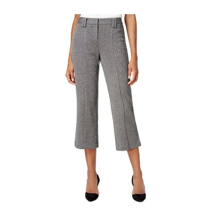 Flared Knot - bar III Womens Knit Cropped Flare Dress Trousers