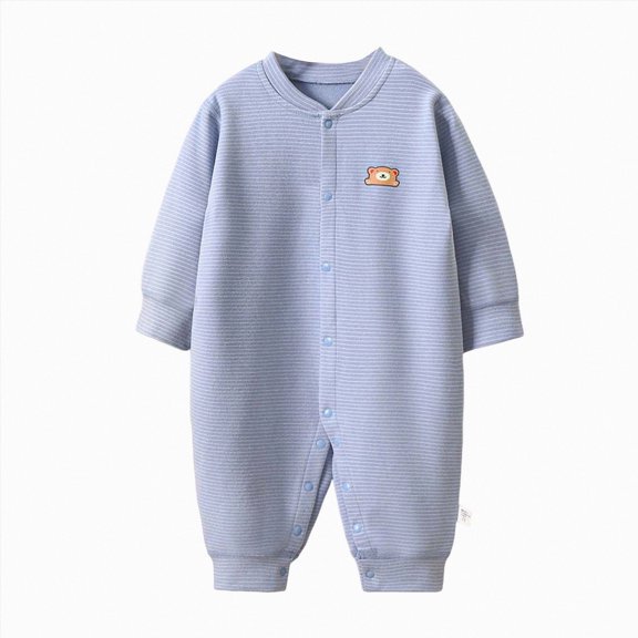 CAUYDY Baby Clothes Fall Winter Newborn Long Sleeved Romper 3M 6M 9M 12M Infant Girls Boys Pajamas Warm Sleepers for 1T 2T Toddler Sizes 0-3 Months,Blue