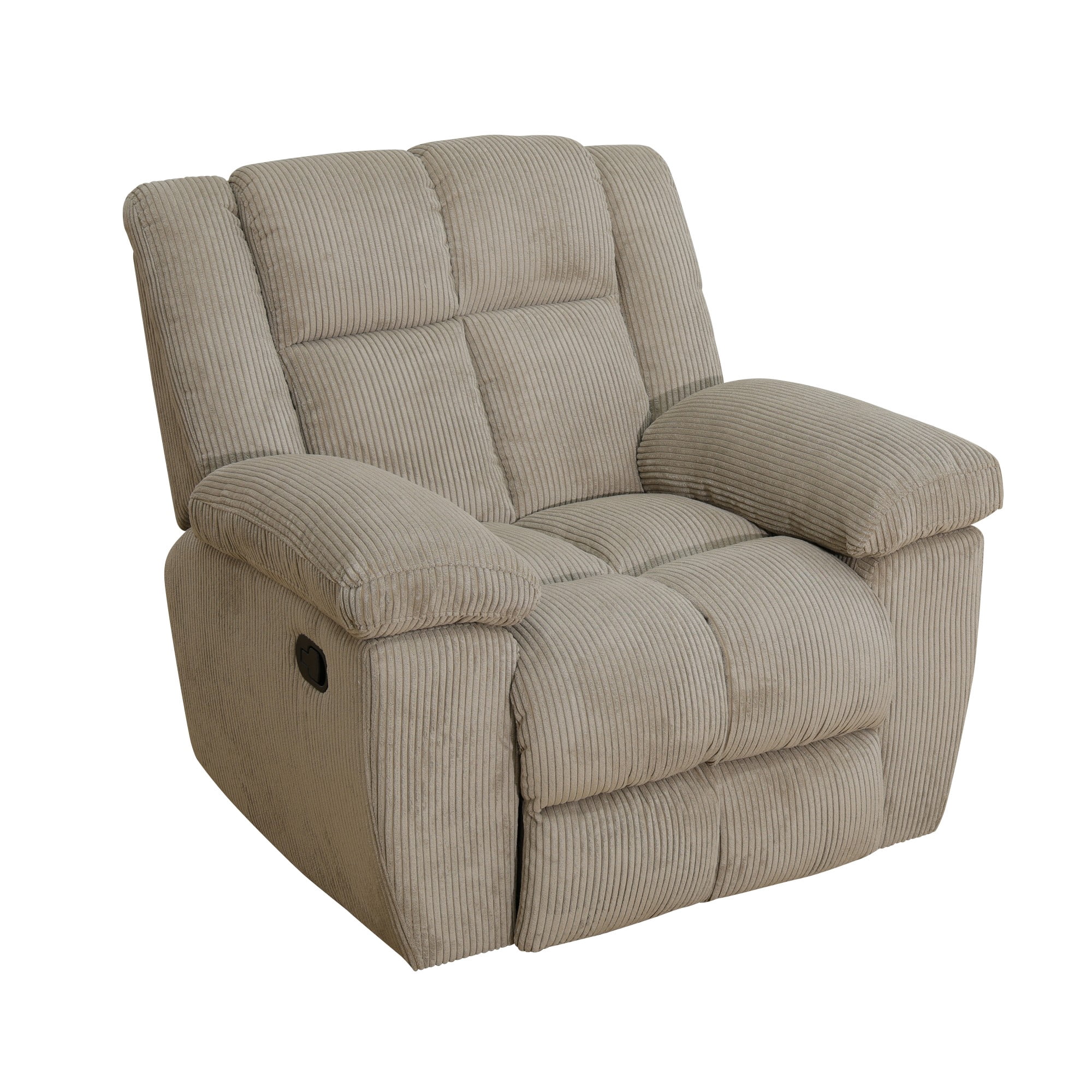 Gewnee Beige Smart Recliner, Soft Corduroy Upholstery & Solid Wood Frame, Adjustable Recline Angle Suitable for Living Room Relaxation