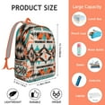 thumbnail image 5 of Nordic Style Casual Laptop Backpack for Women, Waterproof College Daypack with Tribal Elements and Multi-Pocket Layout, 5 of 5