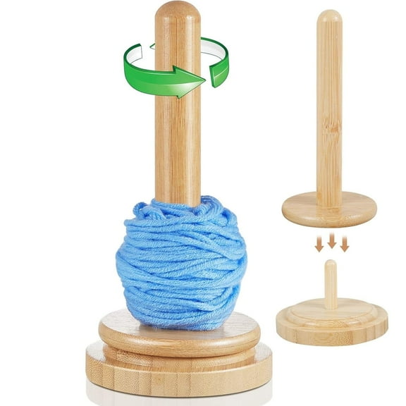 Yarn Holder Wooden Yarn Skein Holder Dispenser,Yarn Holder for Crocheting Knitting Embroidery Accessory Gift Classic Wooden Spinning