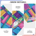 thumbnail image 6 of FORMRS Kids Pajama Pants with Pockets Size 9-10Y Boys Lounge Sleep Bottoms, Colorful Geometric Pattern, 6 of 8