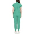 thumbnail image 5 of MLQIDK Scrubs for Women Set Clearance Plus Size Medical Uniforms Stretchy V Neck Scrub Tops and Pants Nursing Uniforms Scrub Set Clothing Set for Women Turquoise S, 5 of 5